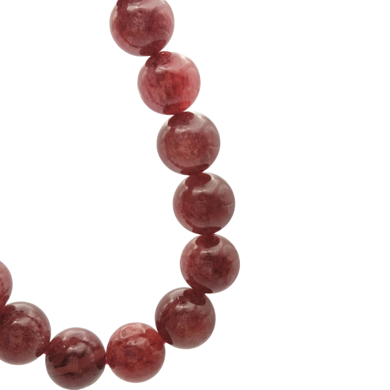 Cherry Red Strawberry Quartz Bracelet